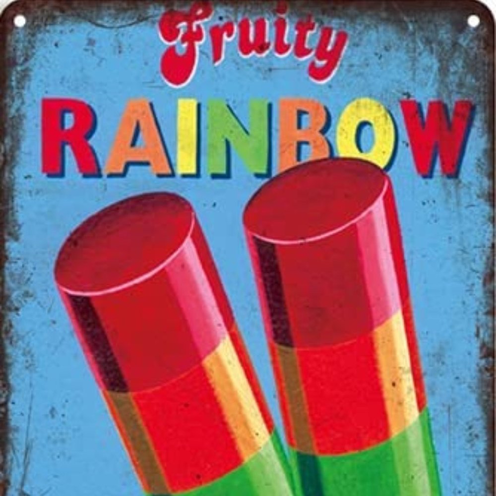 Tin Sign 8x12 Fruity Rainbow